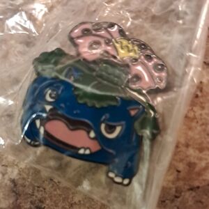 Pokemon Blue and Pink Cartoon Pin